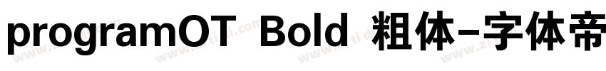 programOT Bold 粗体字体转换